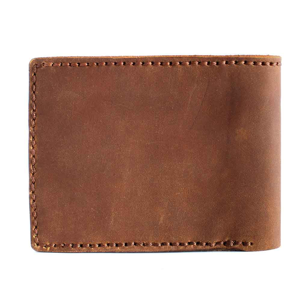 Billeteras de Cuero Hombre Clásica Solapa Café