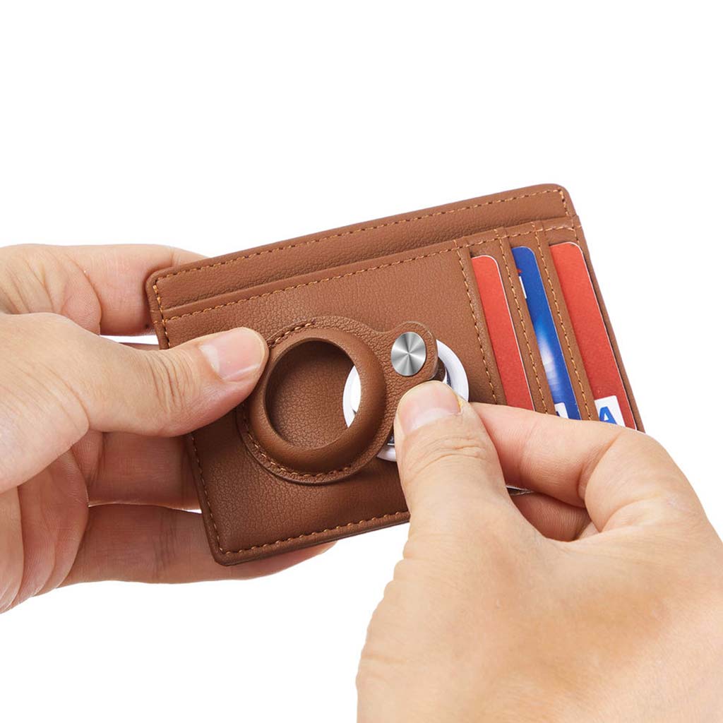 Tarjetero Mujer Billetera Cuero Hombre Porta Tarjetas AirTag