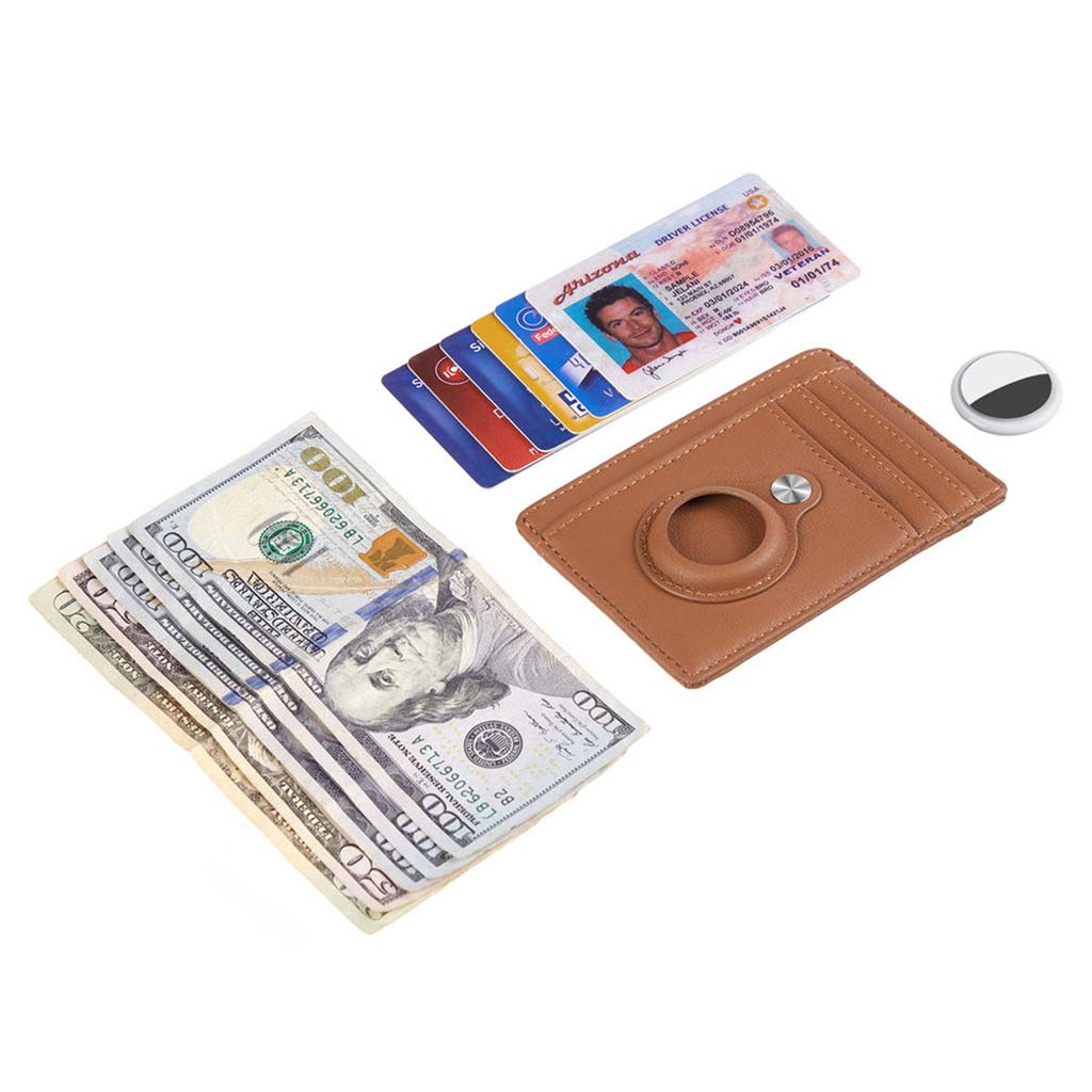 Tarjetero Mujer Billetera Cuero Hombre Porta Tarjetas AirTag