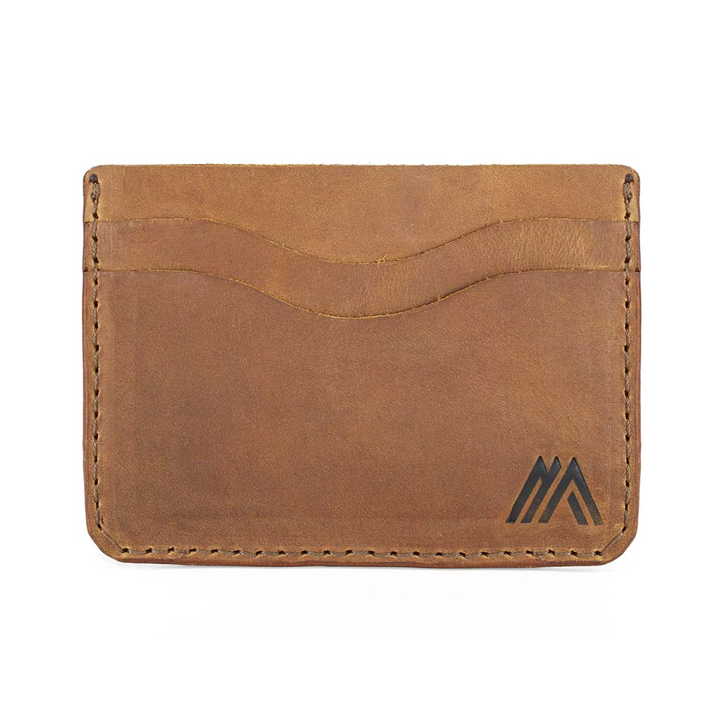 Tarjetero Porta Tarjeta Billetera Hombre Cuero Café