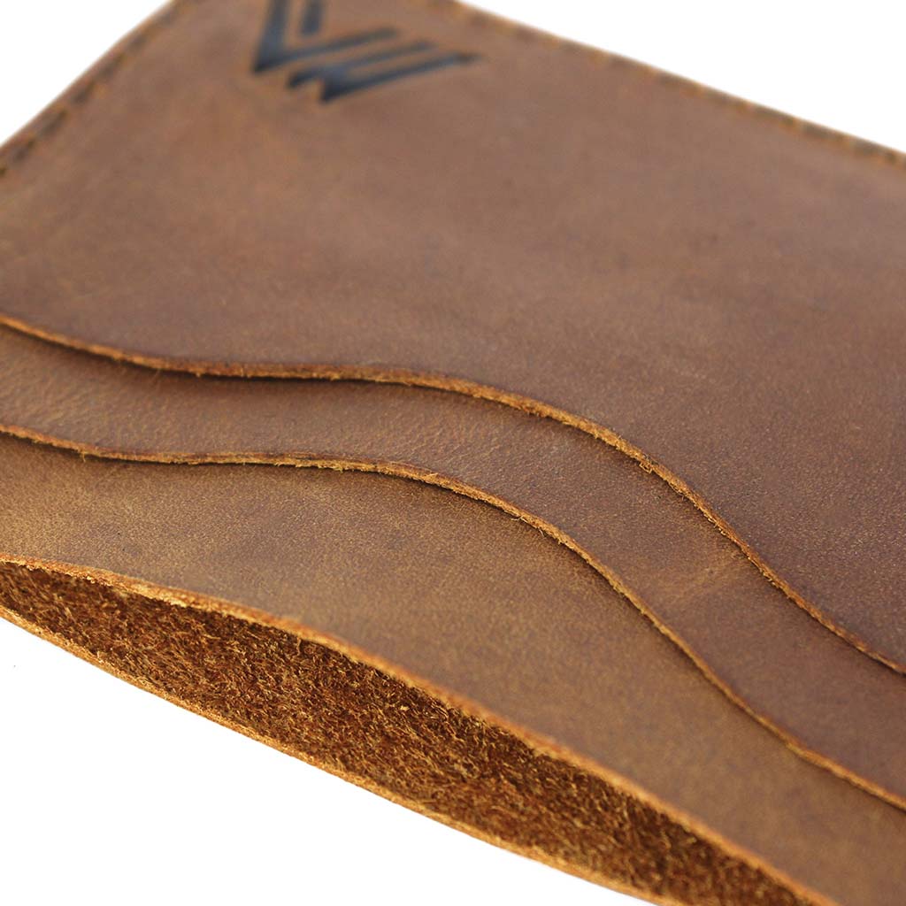 Tarjetero Porta Tarjeta Billetera Hombre Cuero Café