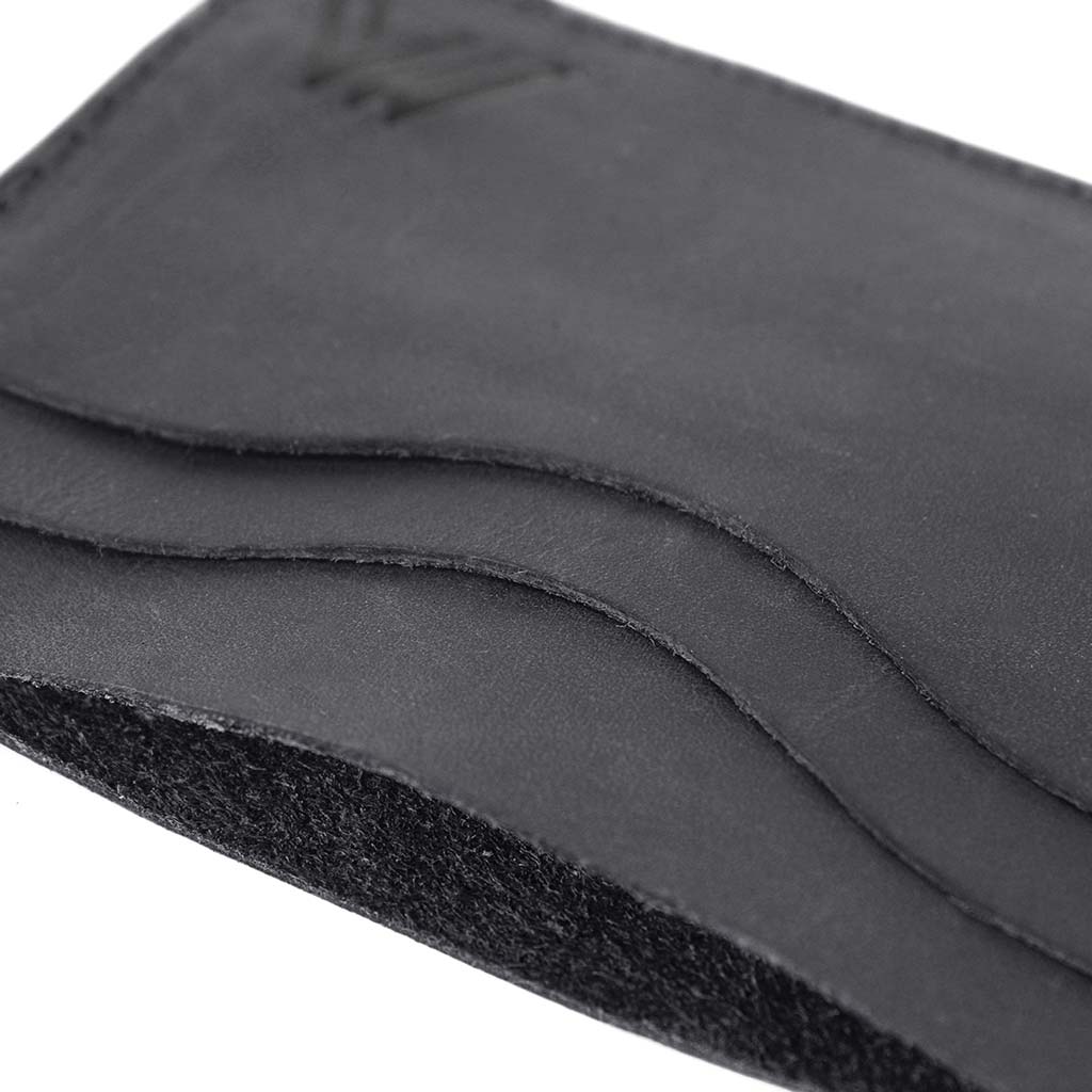 Tarjetero Hombre Porta Tarjetas Billetera Mujer Cuero Negro