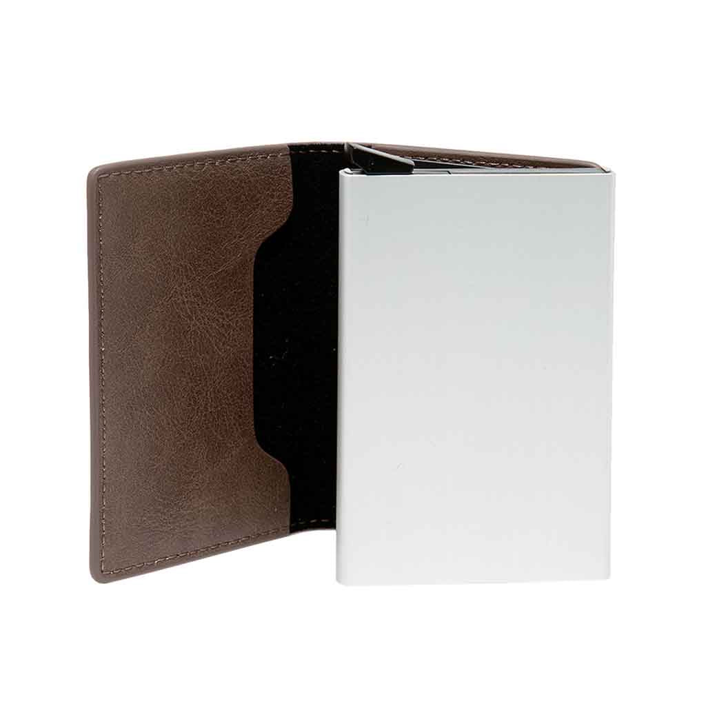 Billetera Tarjetero Sistema Antimagnético cuero