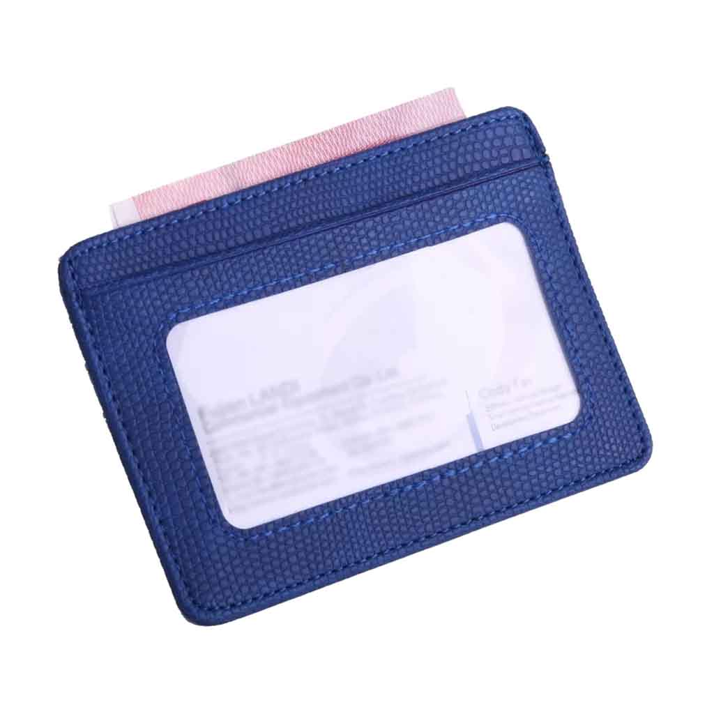 Billeteras Hombre de Cuero Tarjetero Azul