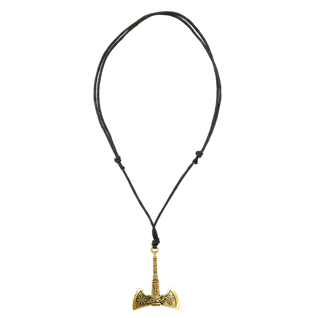 Collar de Hacha Vikinga Color Bronce