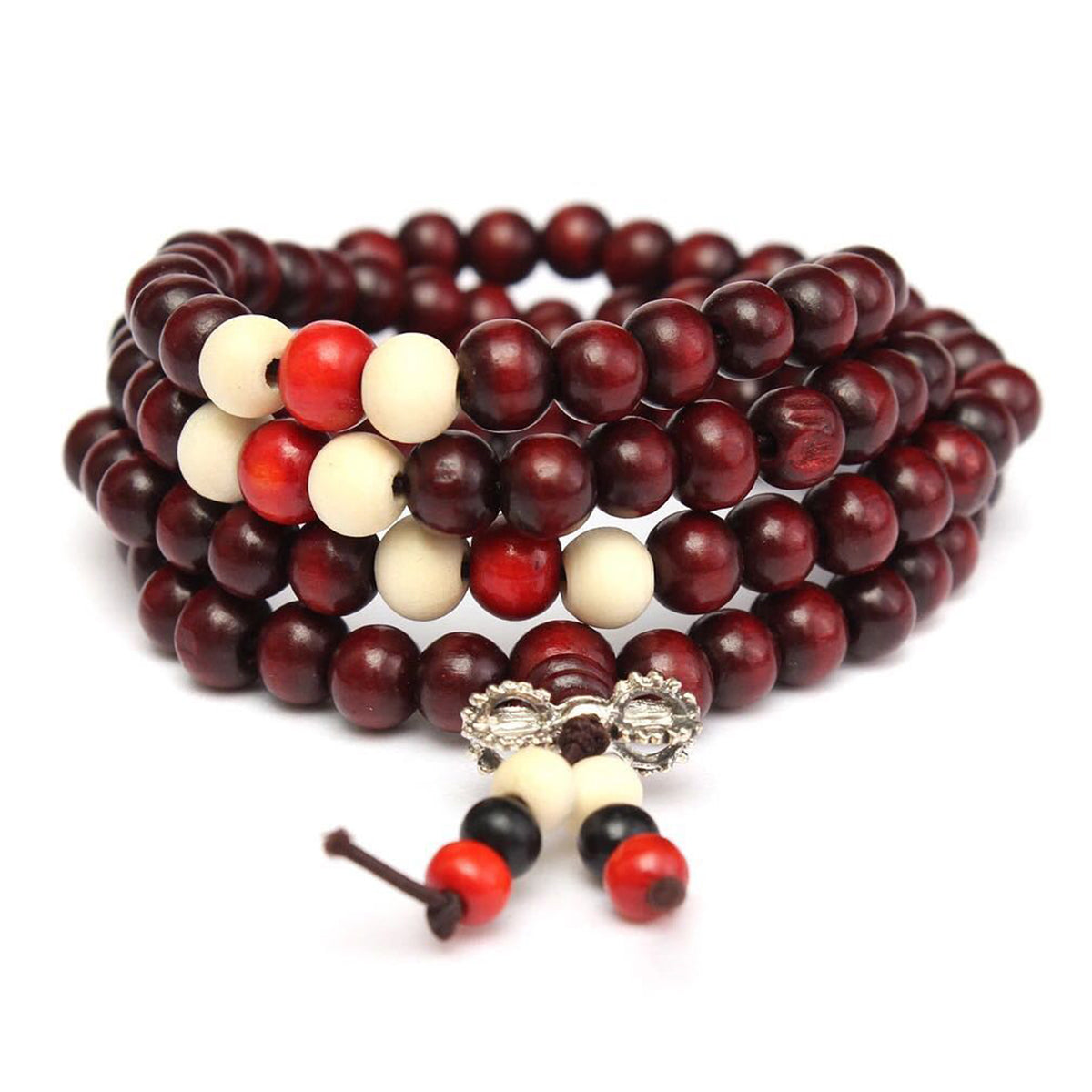 Collar Budista Japa Mala Esferas Madera para Oración y Meditación