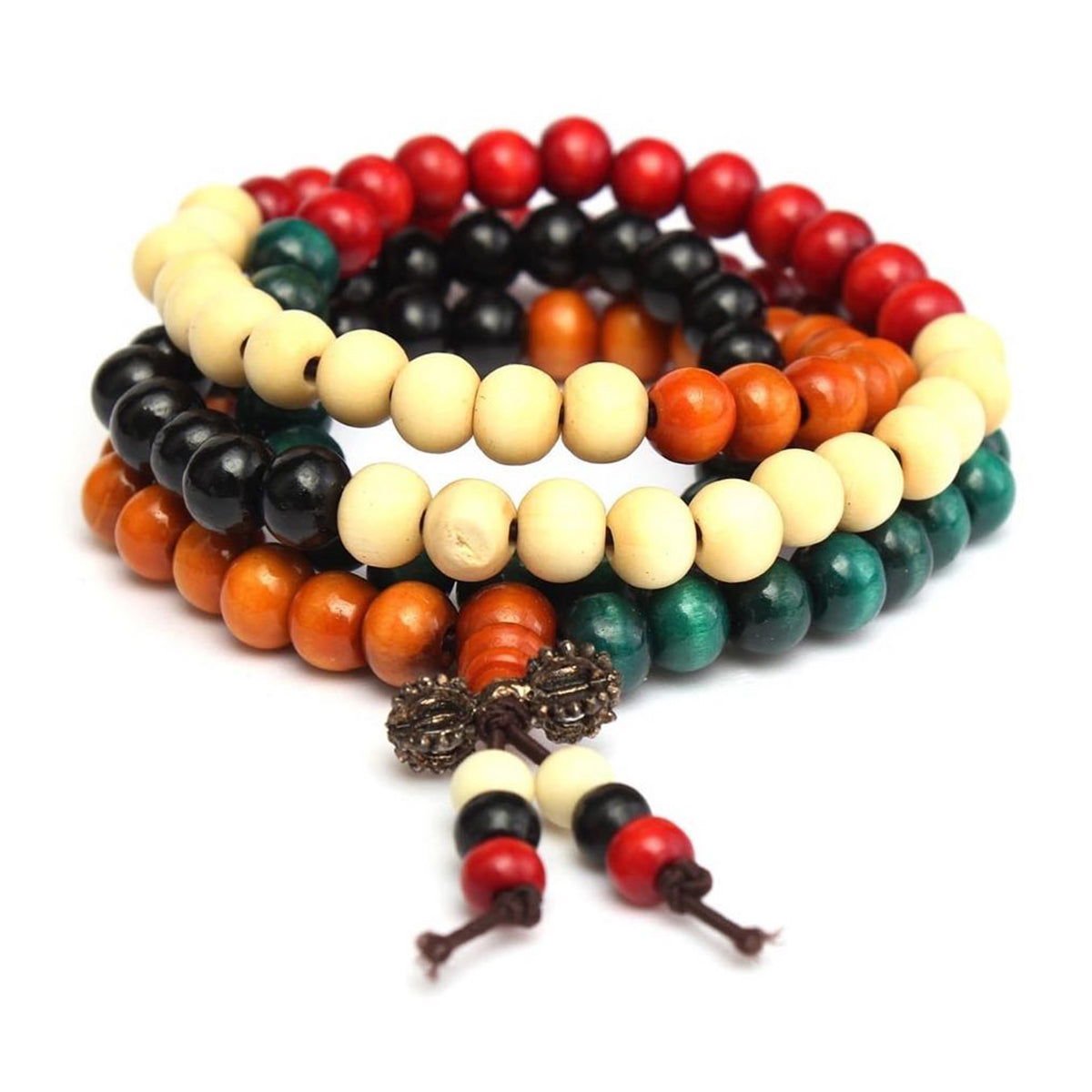 Collar Budista Japa Mala Esferas Madera para Oración y Meditación