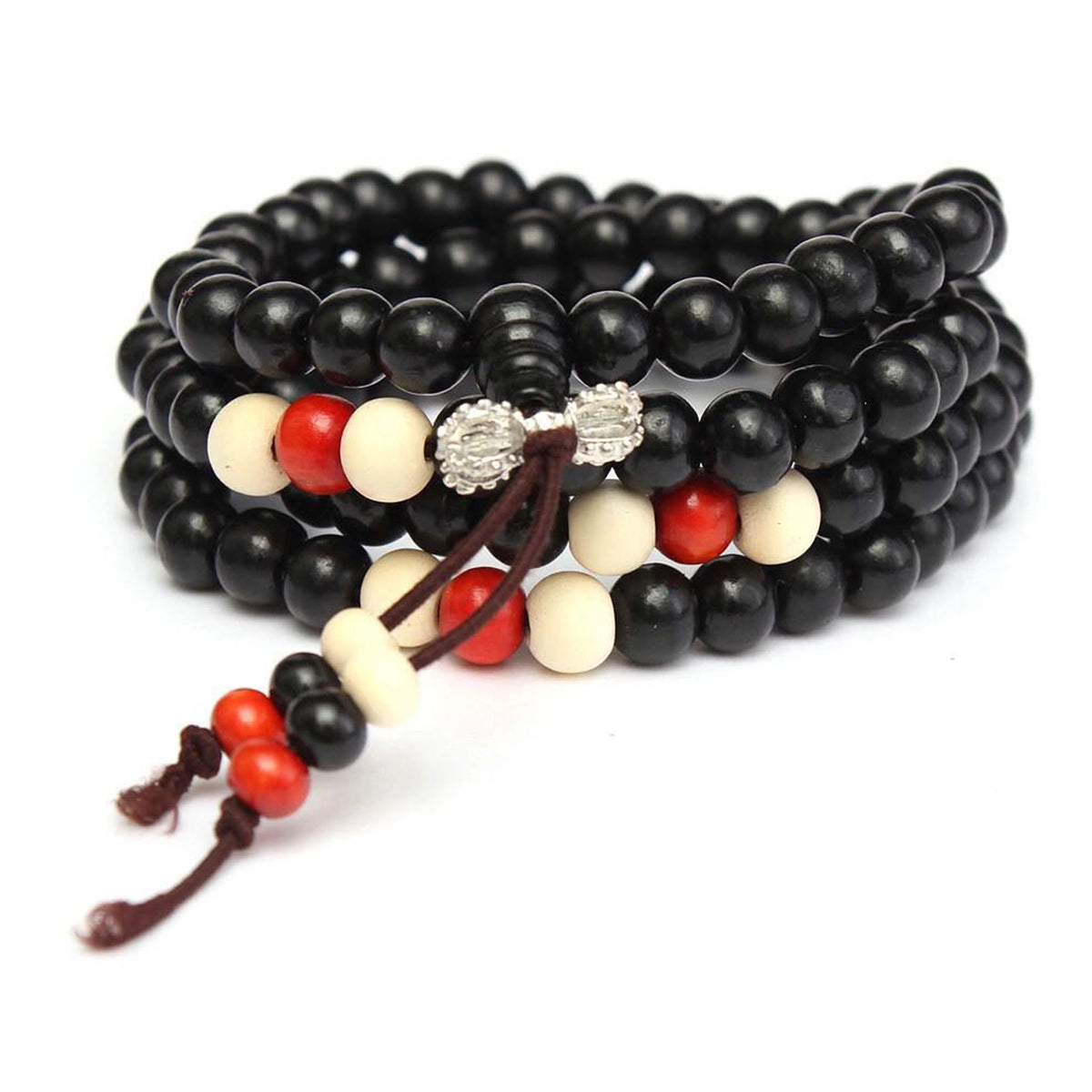 Collar Budista Japa Mala Esferas Madera para Oración y Meditación