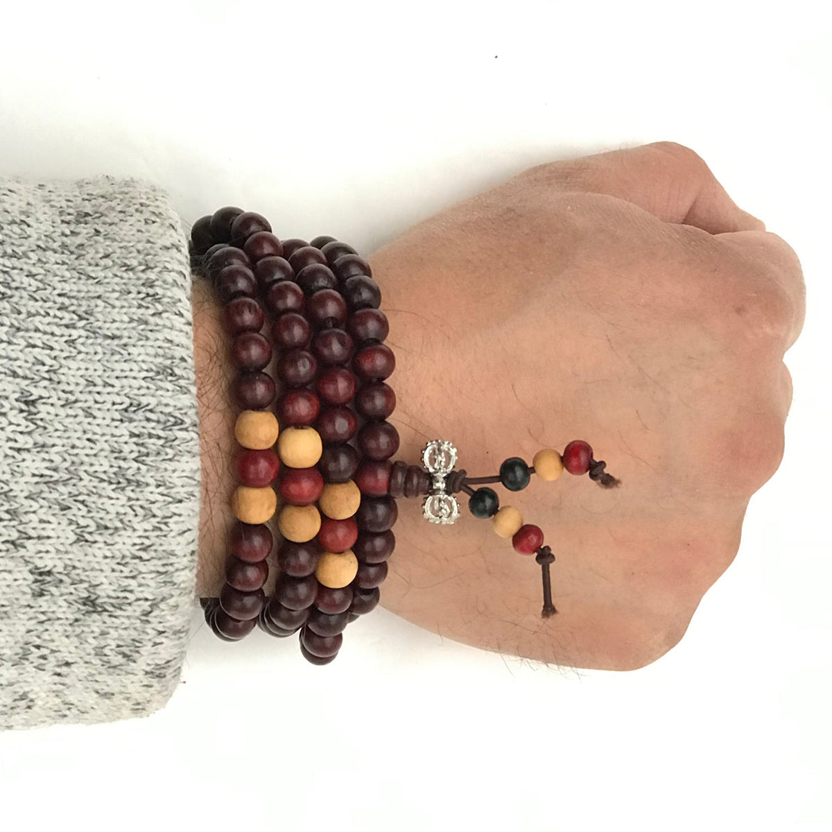 Collar Budista Japa Mala Esferas Madera para Oración y Meditación