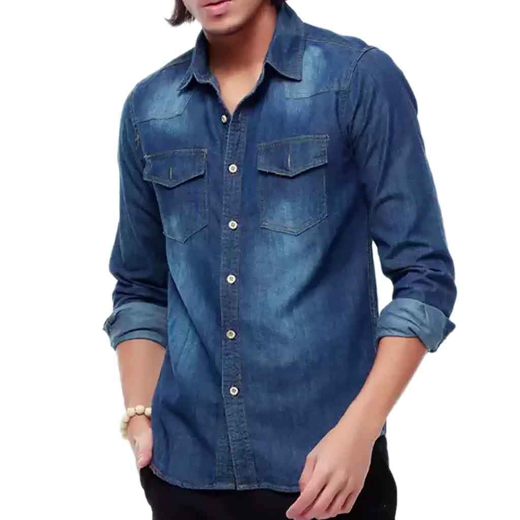 Camisa de botones azul sale