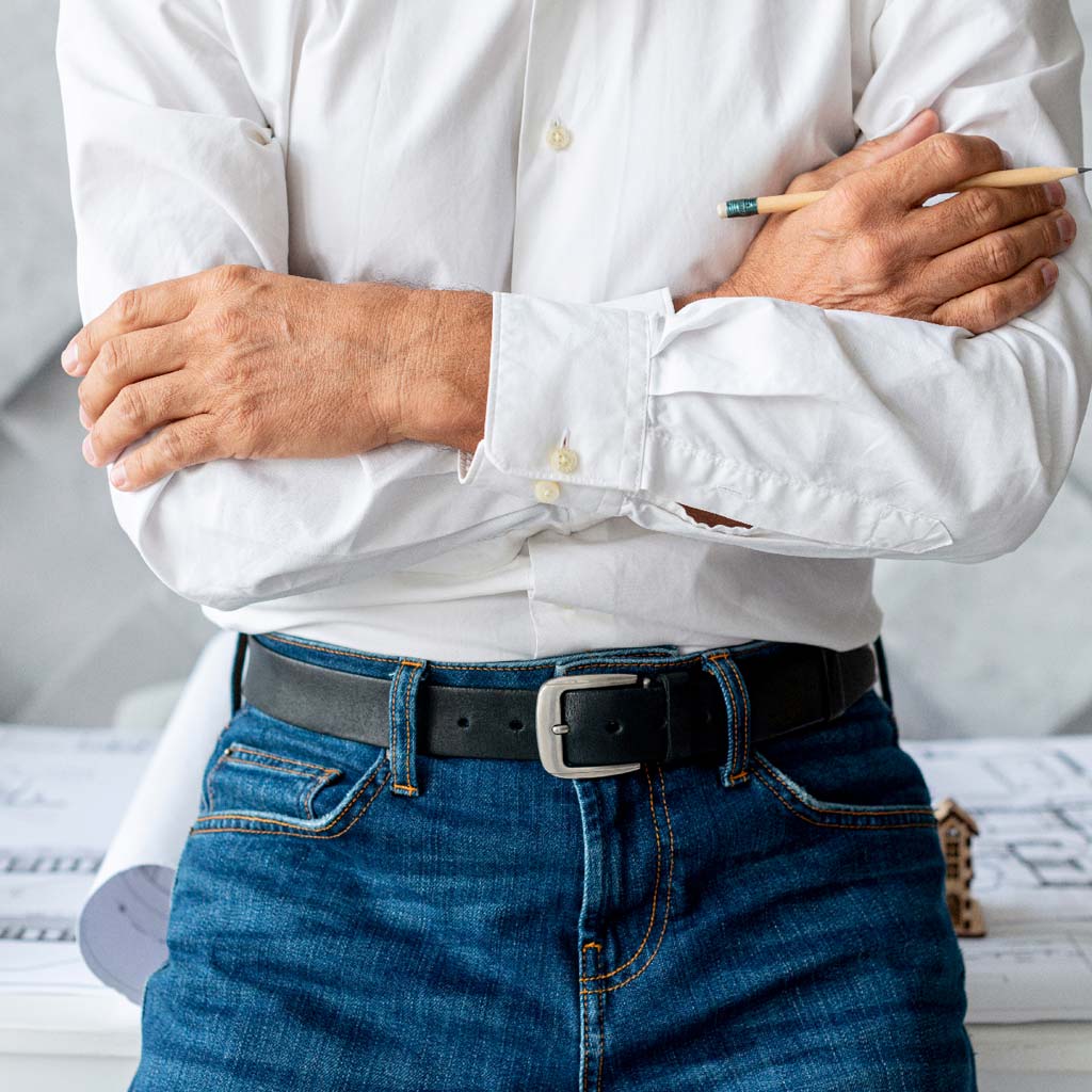 Cinturones de Cuero Hombre Correas Cinturon Hombre Negro