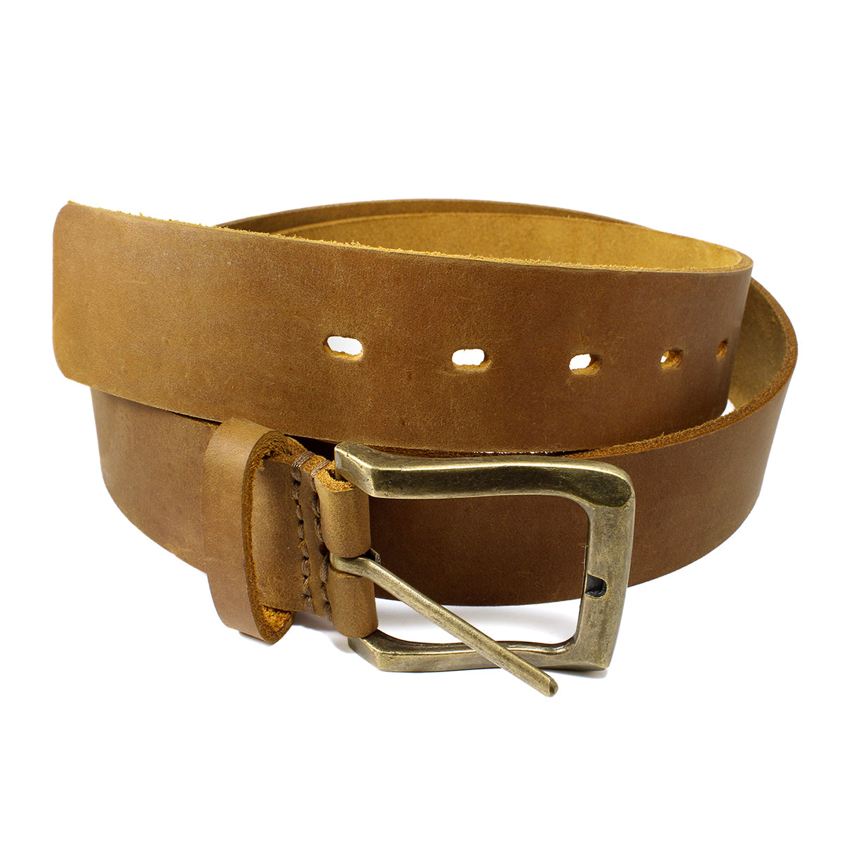 Pack Cinturon Cuero Hombre + Billetera y Strap Lentes Café