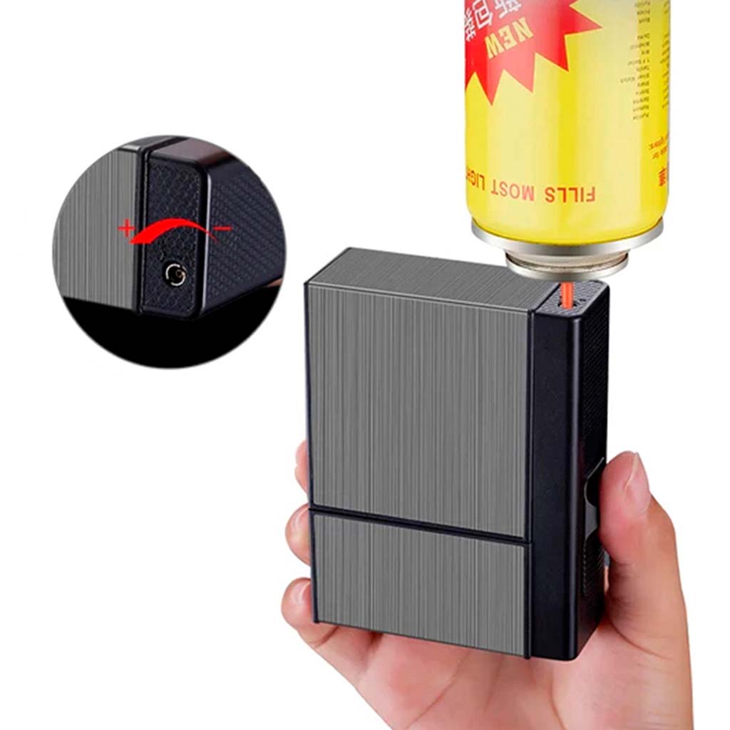 Cigarrera Hombre Mujer Soplete + Recarga Gas Ronson 300ml