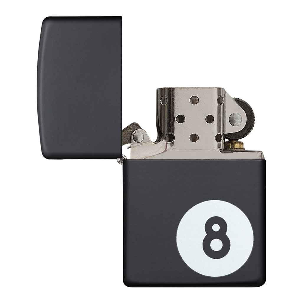 Encendedor Zippo Lighter Billiards 8-Ball Negro