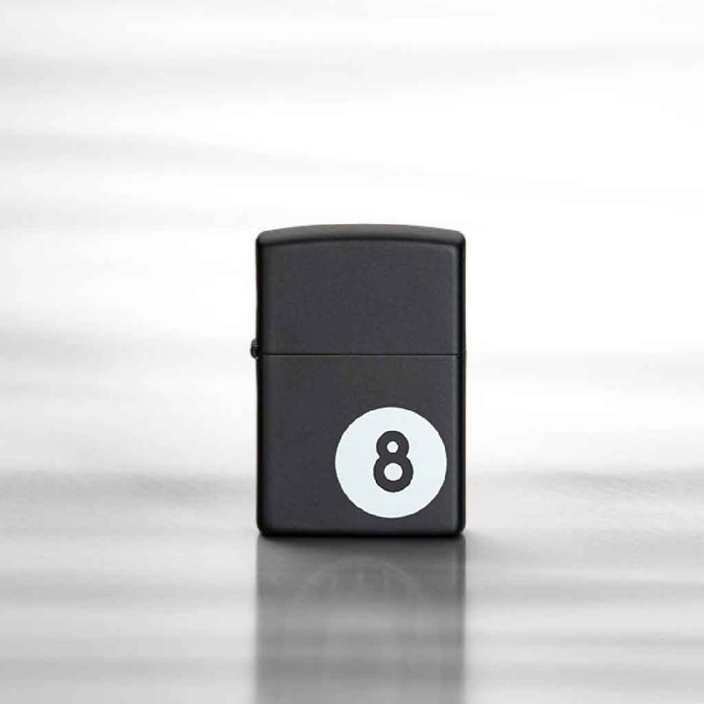 Encendedor Zippo Lighter Billiards 8-Ball Negro