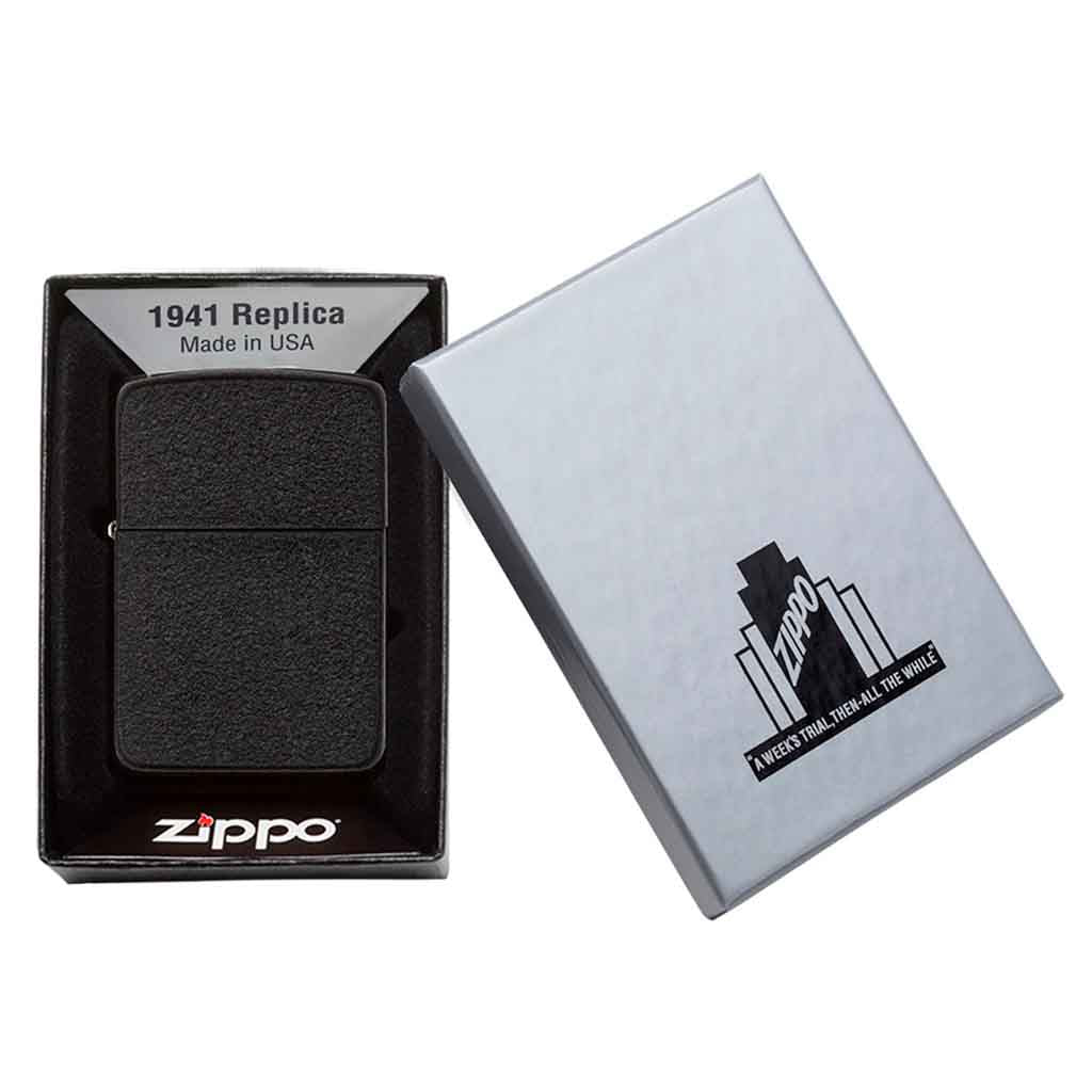 Encendedor Zippo Lighter Black Crackle 1941