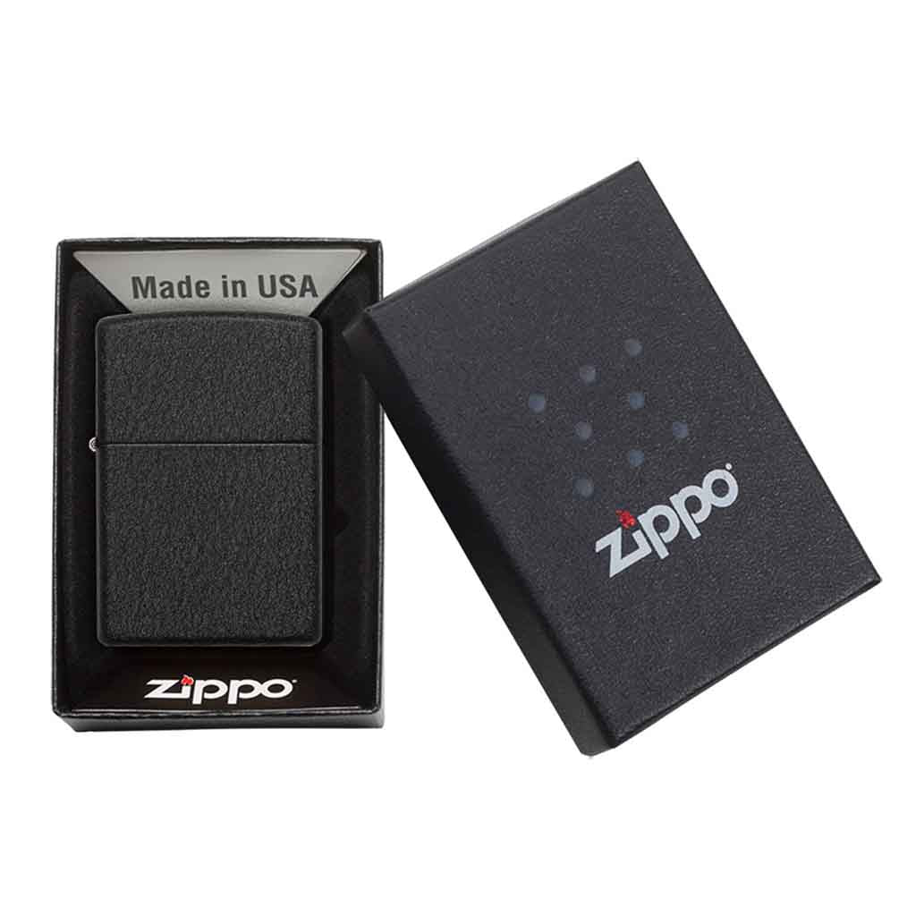 Encendedor Zippo Lighter Black Crackle Negro