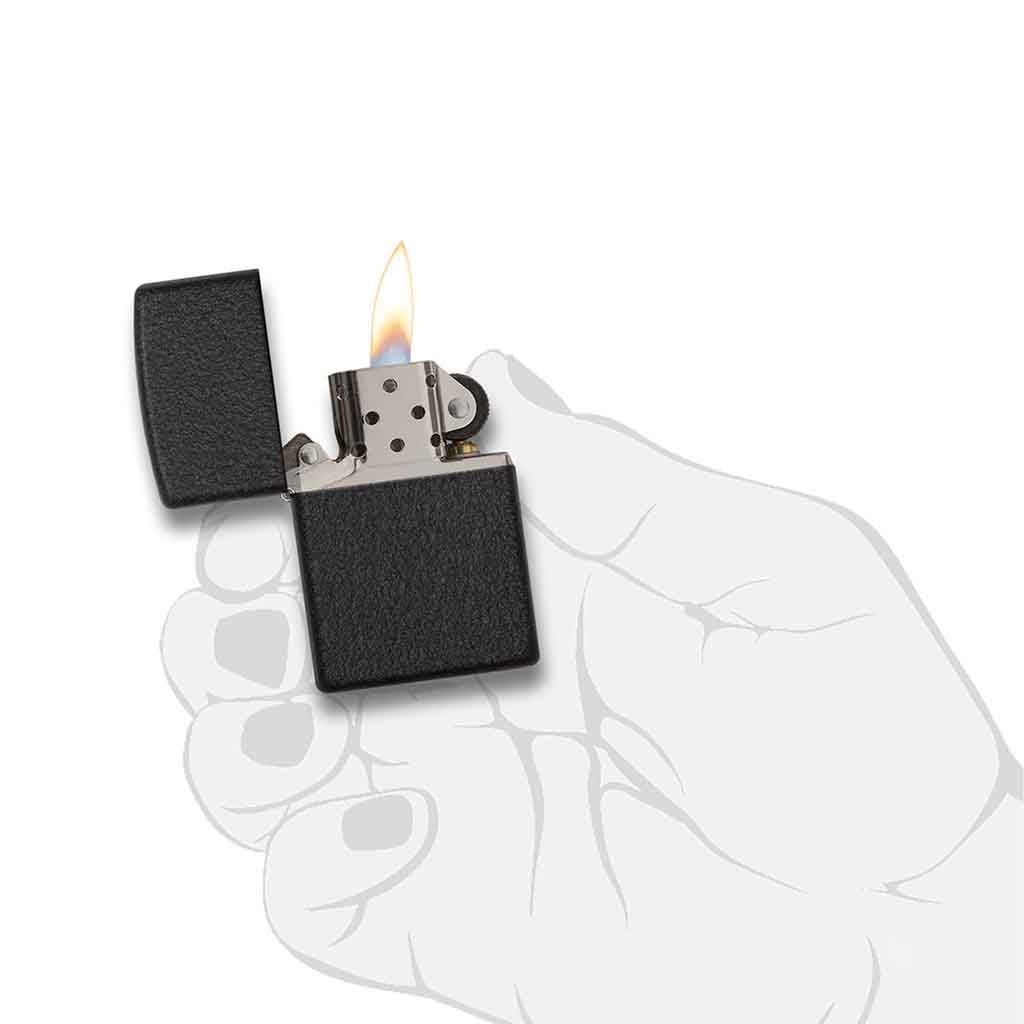Encendedor Zippo Lighter Black Crackle Negro