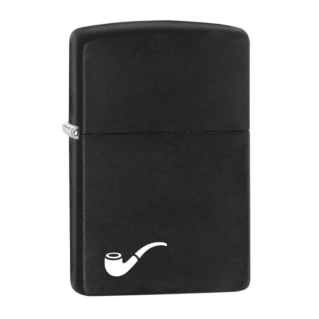 Encendedor Zippo Lighter Black Matte Pipe Negro