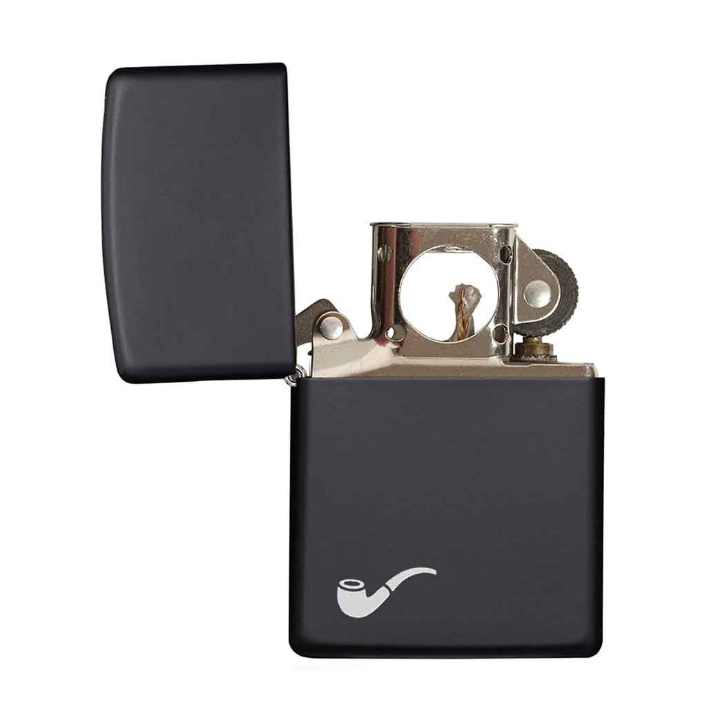 Encendedor Zippo Lighter Black Matte Pipe Negro