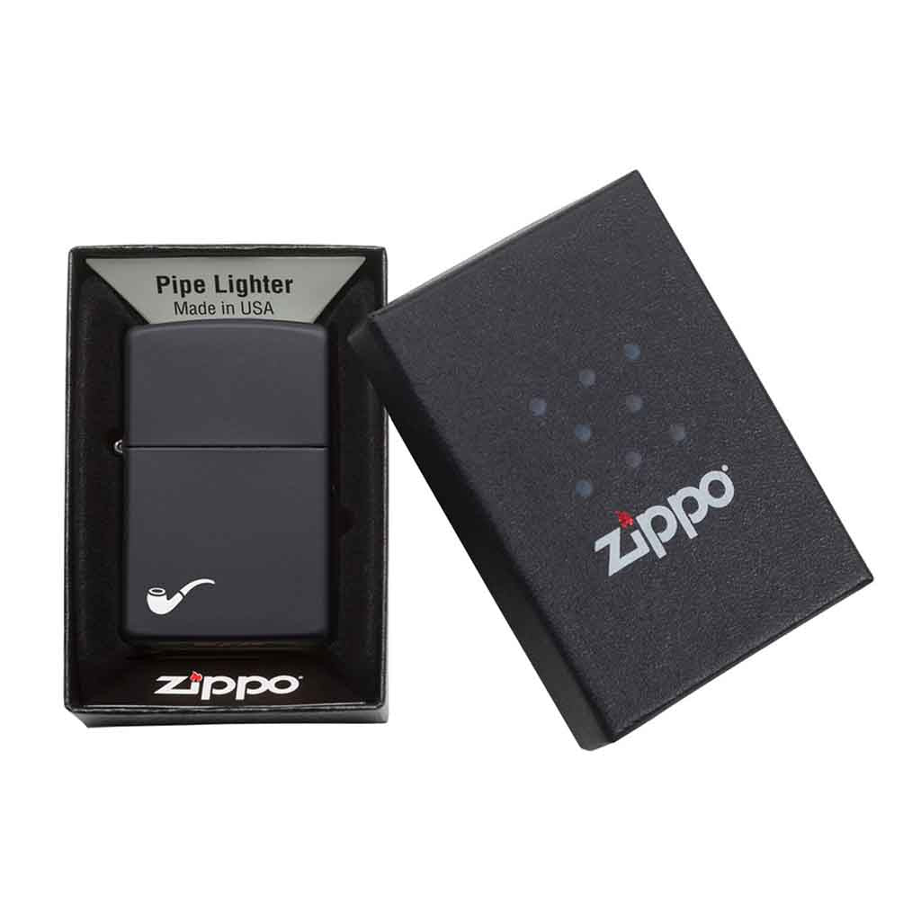Encendedor Zippo Lighter Black Matte Pipe Negro