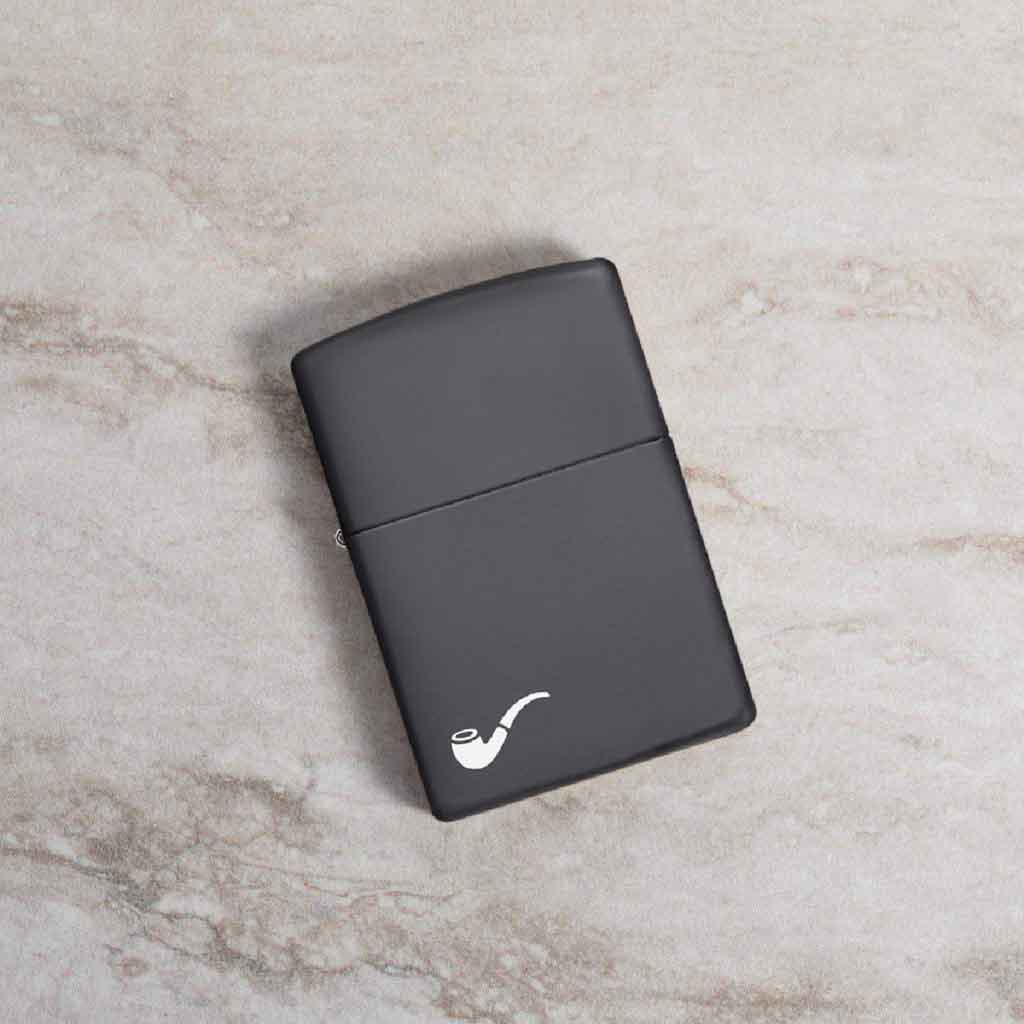 Encendedor Zippo Lighter Black Matte Pipe Negro