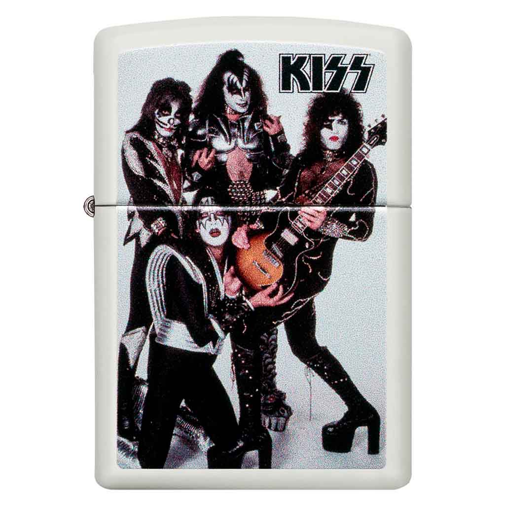 Encendedor Zippo Lighter Blanco Mate Kiss