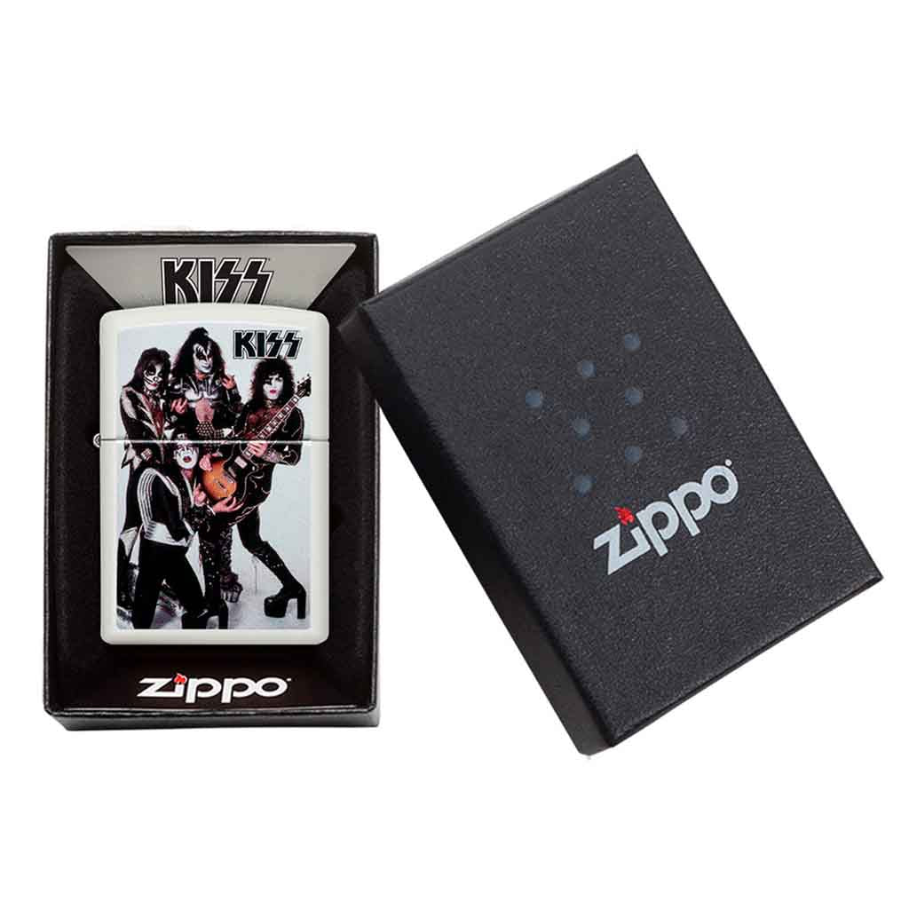 Encendedor Zippo Lighter Blanco Mate Kiss