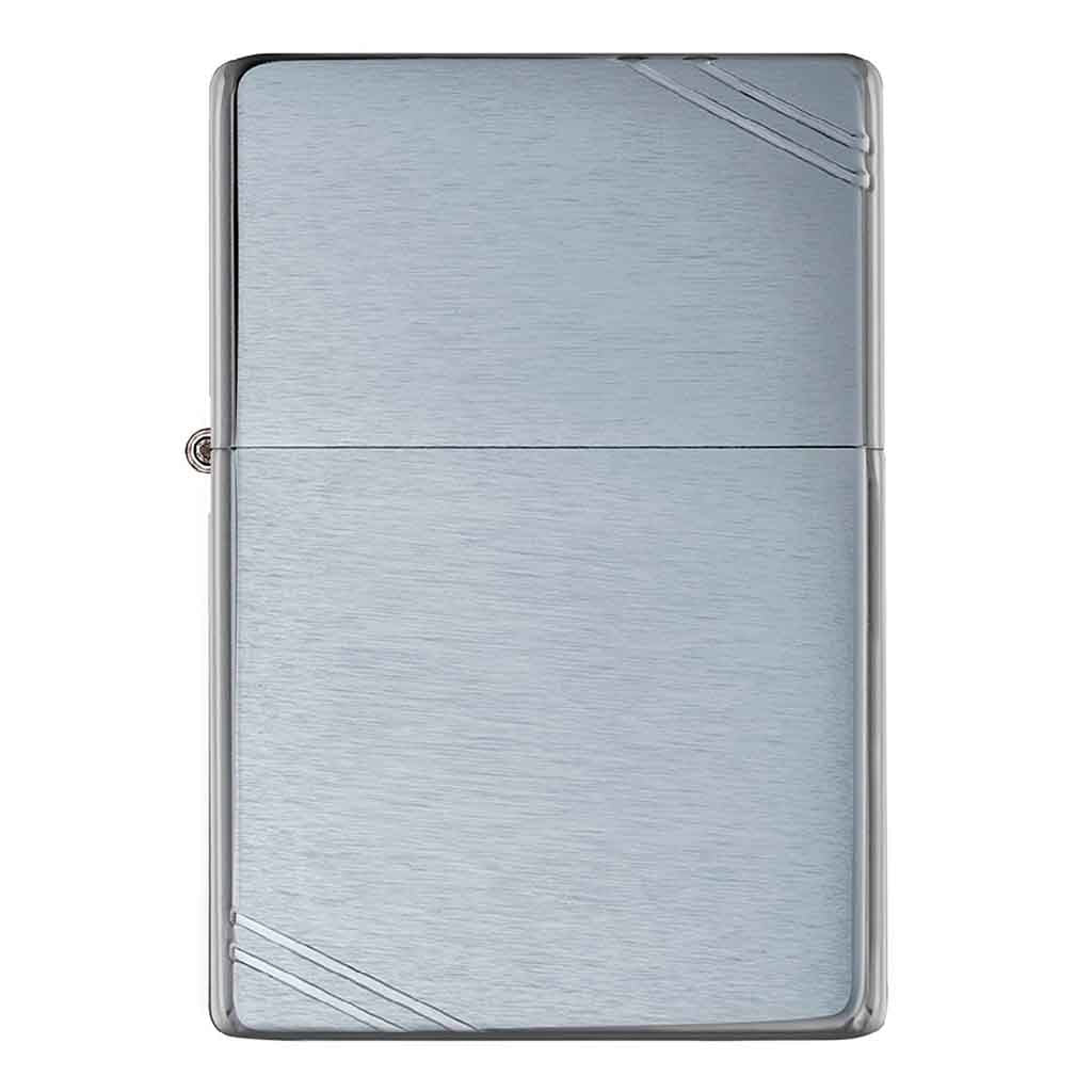 Encendedor Zippo Lighter Brushed Chrome Vintage Slashes