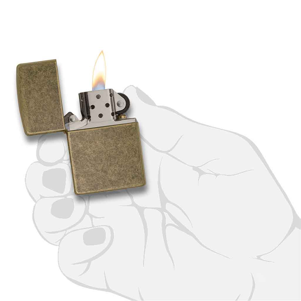 Encendedor Zippo Lighter Classic Antique Brass Bronce