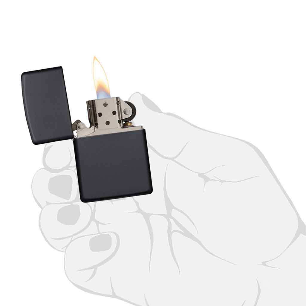 Encendedor Zippo Lighter Classic Black Matte Negro