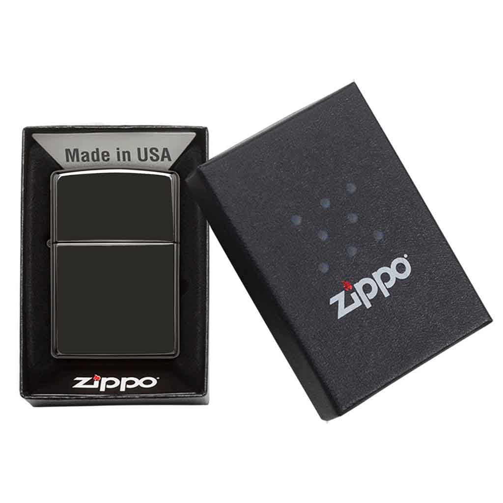 Encendedor Zippo Lighter Classic High Polish Ebony Negro