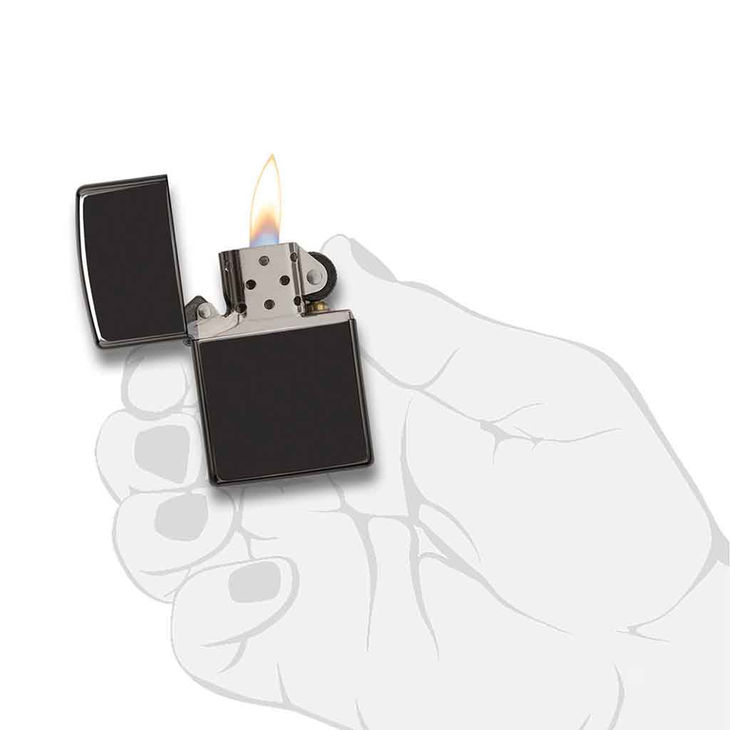 Encendedor Zippo Lighter Classic High Polish Ebony Negro