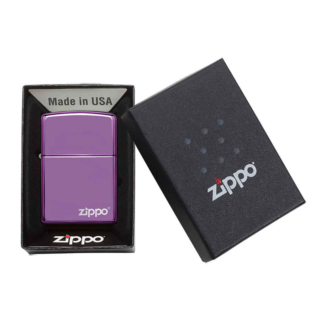 Encendedor Zippo Lighter Classic High Polish Purple Morado