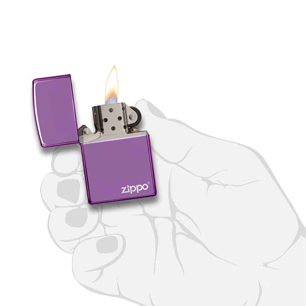 Encendedor Zippo Lighter Classic High Polish Purple Morado