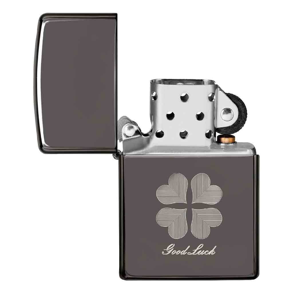 Encendedor Zippo Lighter Good Luck Design Trébol