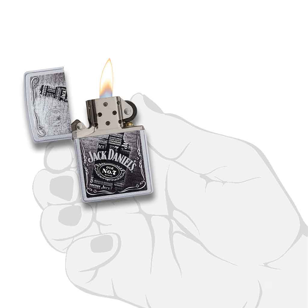 Encendedor Zippo Lighter Jack Daniel’s Bottle Plata