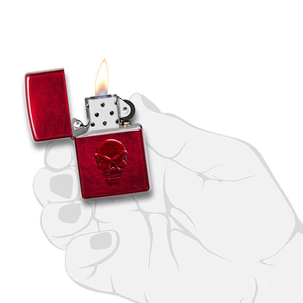 Encendedor Zippo Lighter Red Doom Rojo Calavera