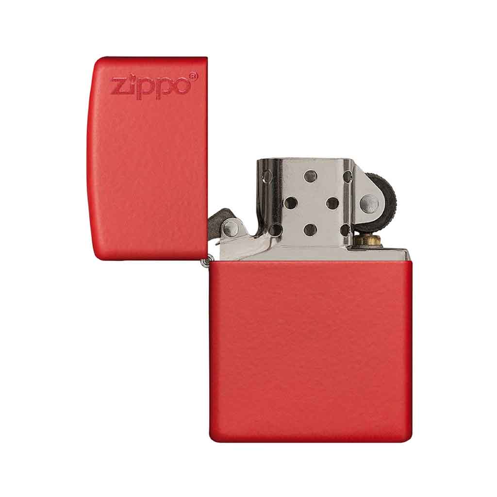 Encendedor Zippo Lighter Red Matte With Logo Rojo