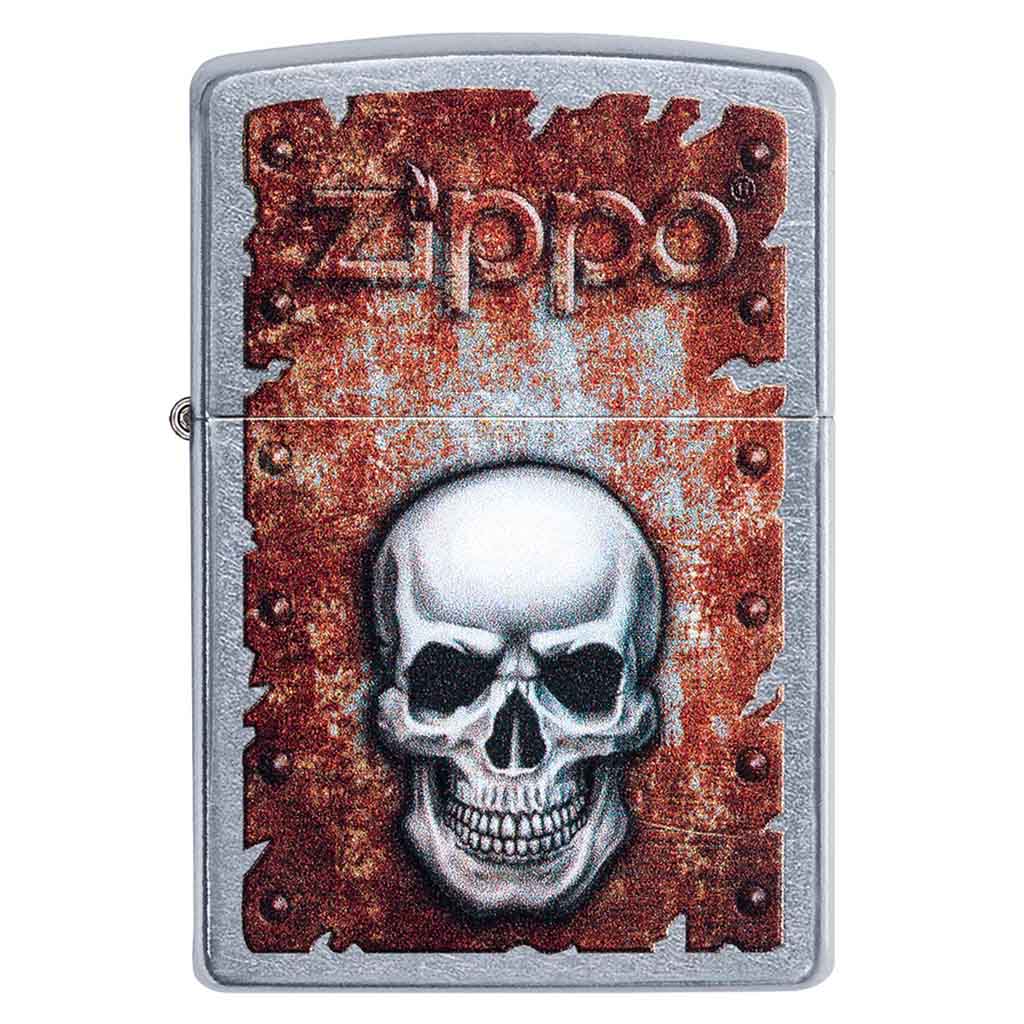 Encendedor Zippo Lighter Rusted Skull Design