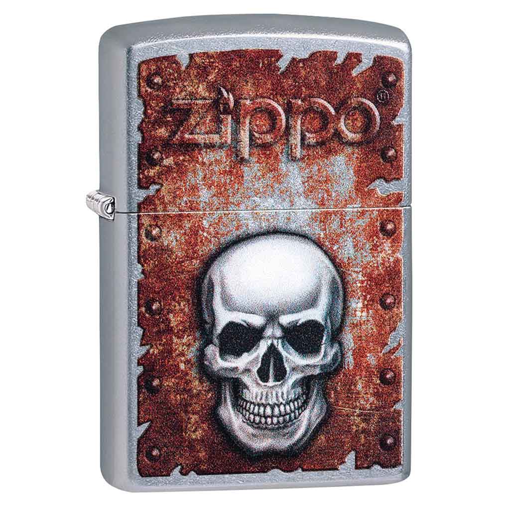 Encendedor Zippo Lighter Rusted Skull Design