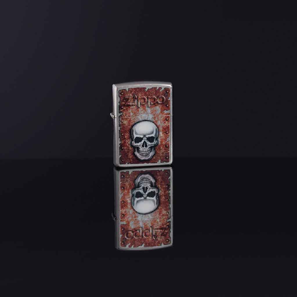 Encendedor Zippo Lighter Rusted Skull Design