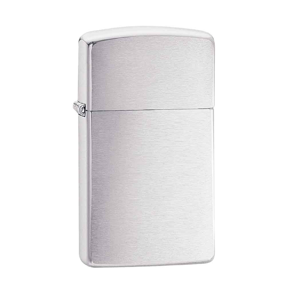 Encendedor Zippo Lighter Slim Brushed Chrome Plata