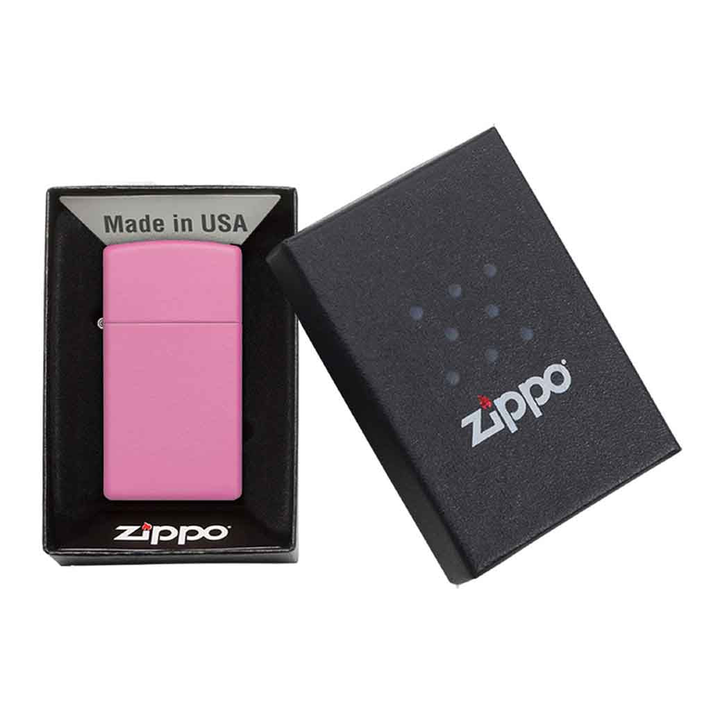 Encendedor Zippo Lighter Slim Pink Matte Rosa