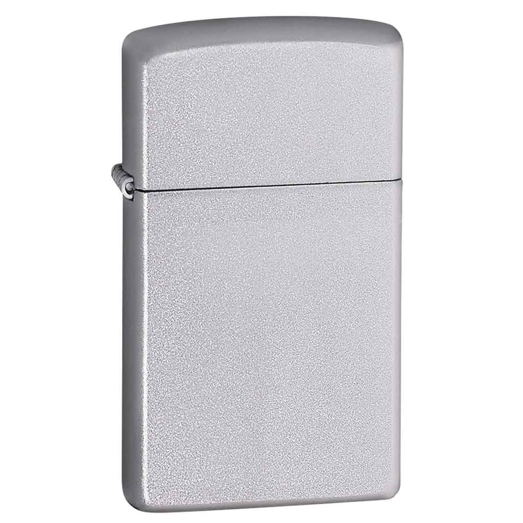 Encendedor Zippo Lighter Slim Satin Chrome Plateado