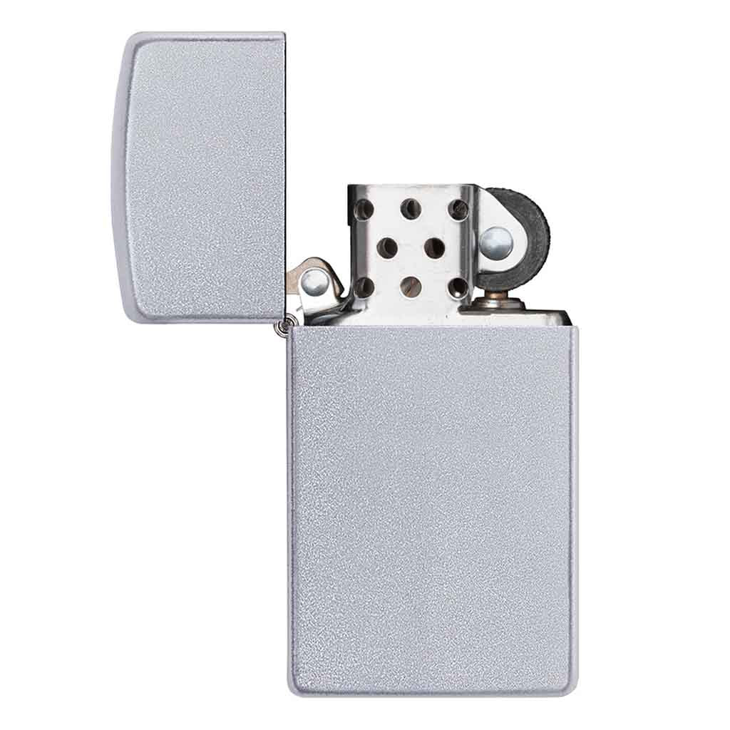 Encendedor Zippo Lighter Slim Satin Chrome Plateado