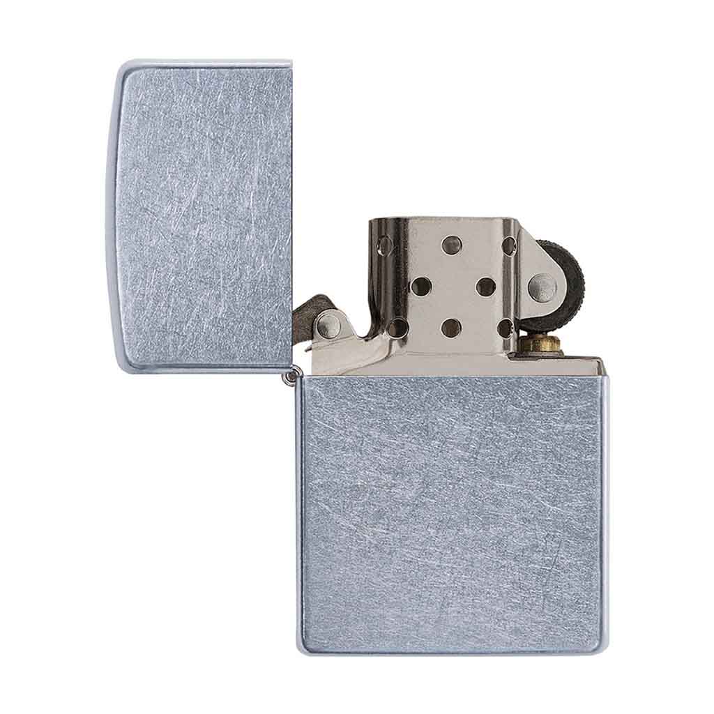 Encendedor Zippo Lighter Street Chrome Plateado