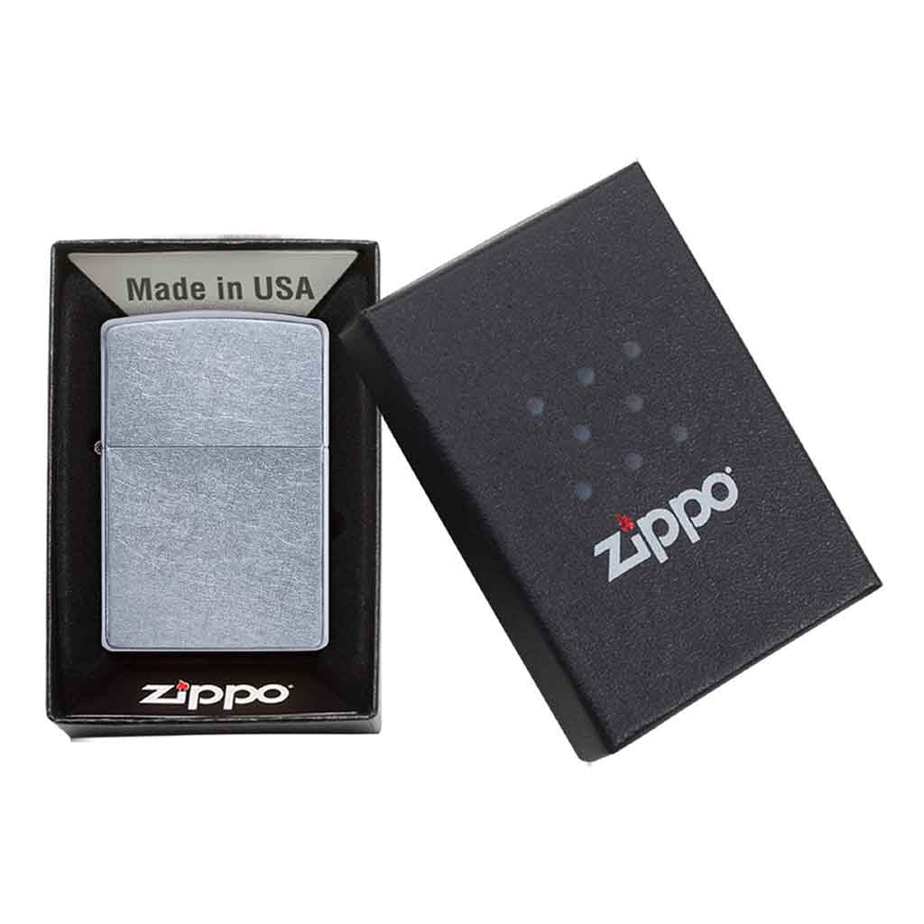Encendedor Zippo Lighter Street Chrome Plateado