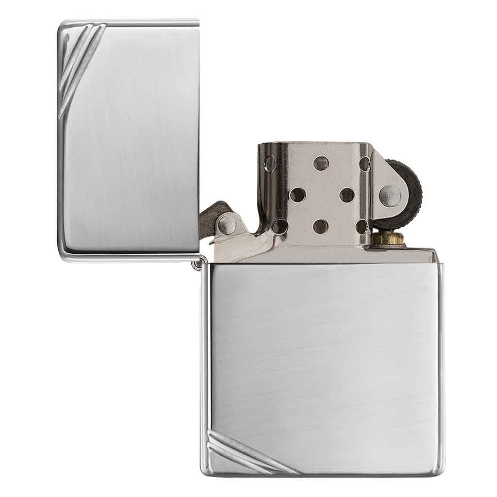 Encendedor Zippo Lighter Vintage Slashes High Polish Chrome