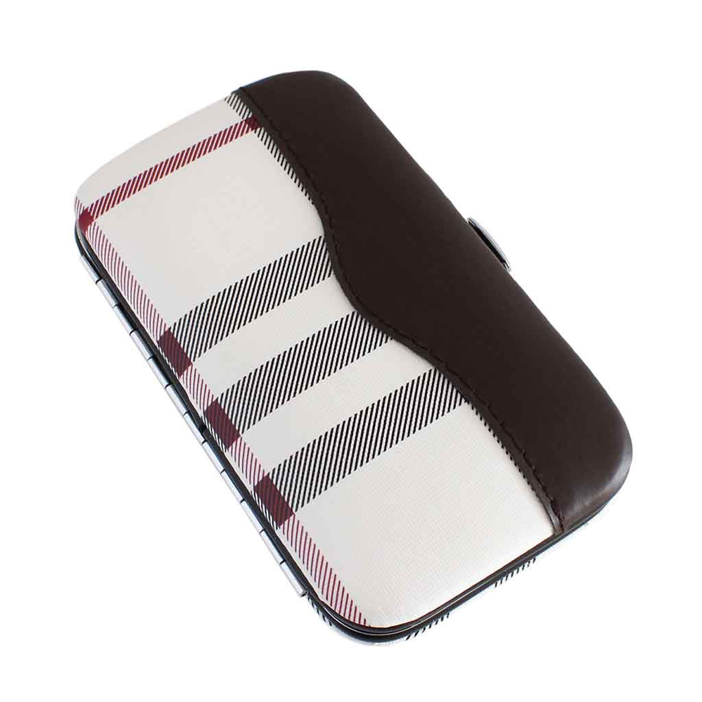 Estuche Kit de Manicure Cuidado 7 en 1 Tartán